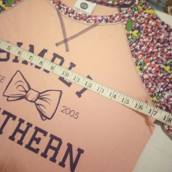 Simply Southern long sleeve t shirt with flowers - Picture 6 of 7
